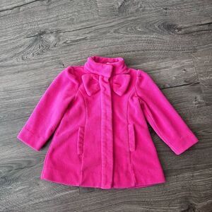 Maggie & Zoe Pink Fleece Coat for baby girl size 12 months color pink